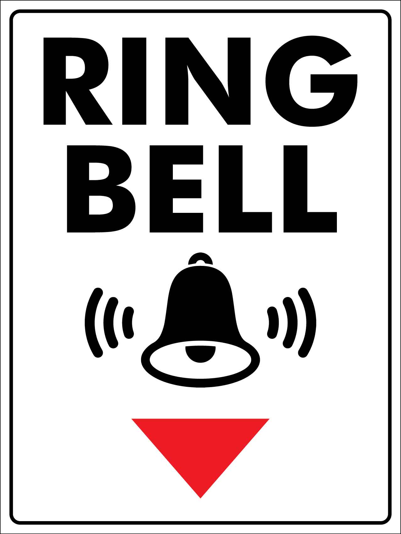 Ring Bell With Arrow Sign