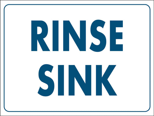 Rinse Sink Sign