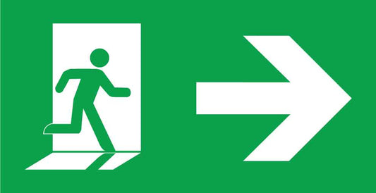 Running Man Right Arrow Small Sign