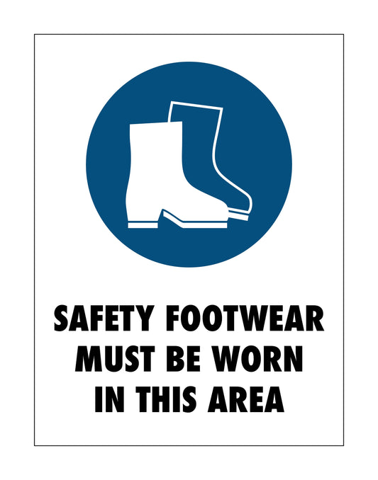 Safety Footwear Area Sign