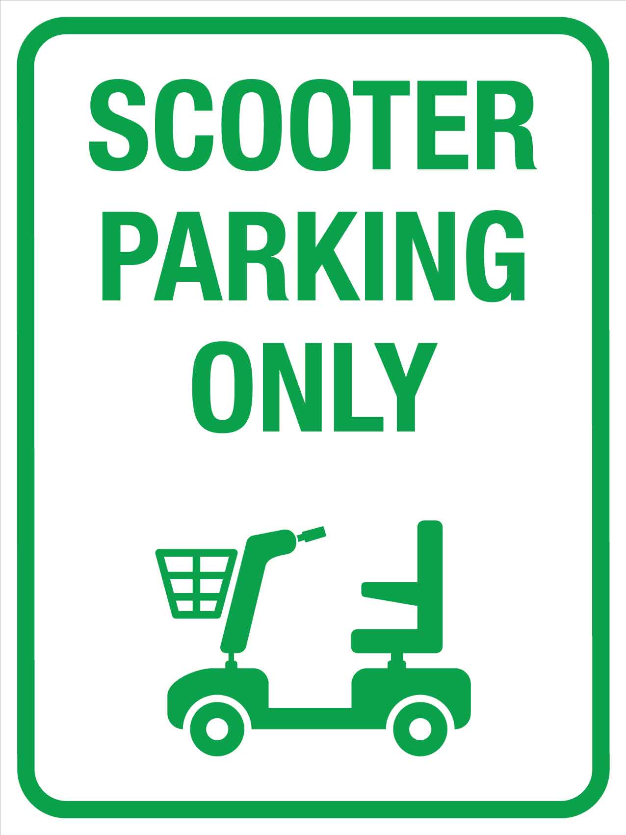 Scooter Parking Only Sign