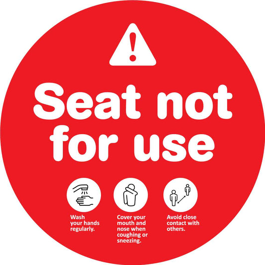 Seat Not For Use Red Decal