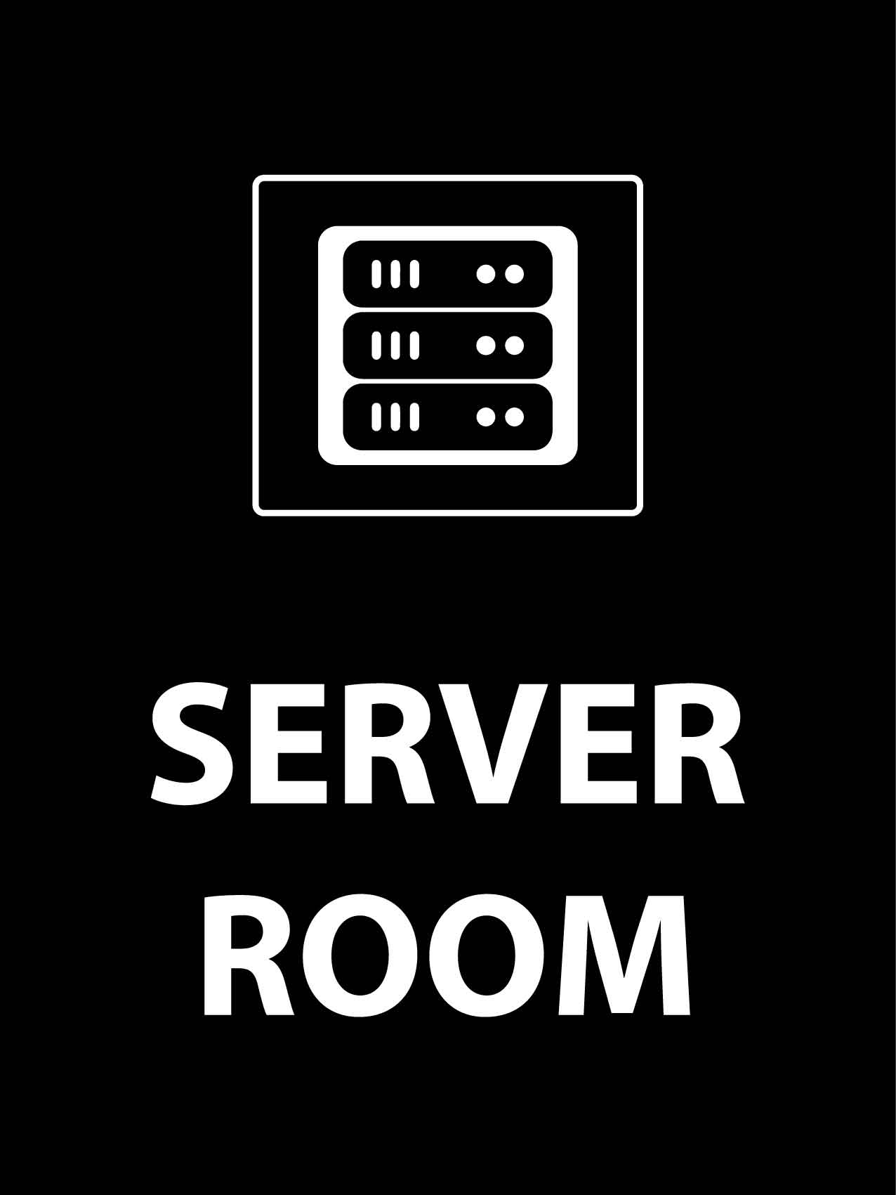 Server Room Sign