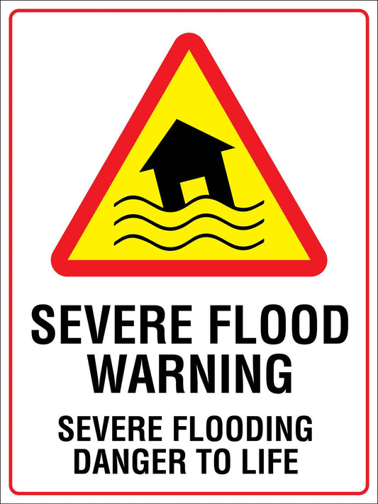Severe Flood Warning Sign