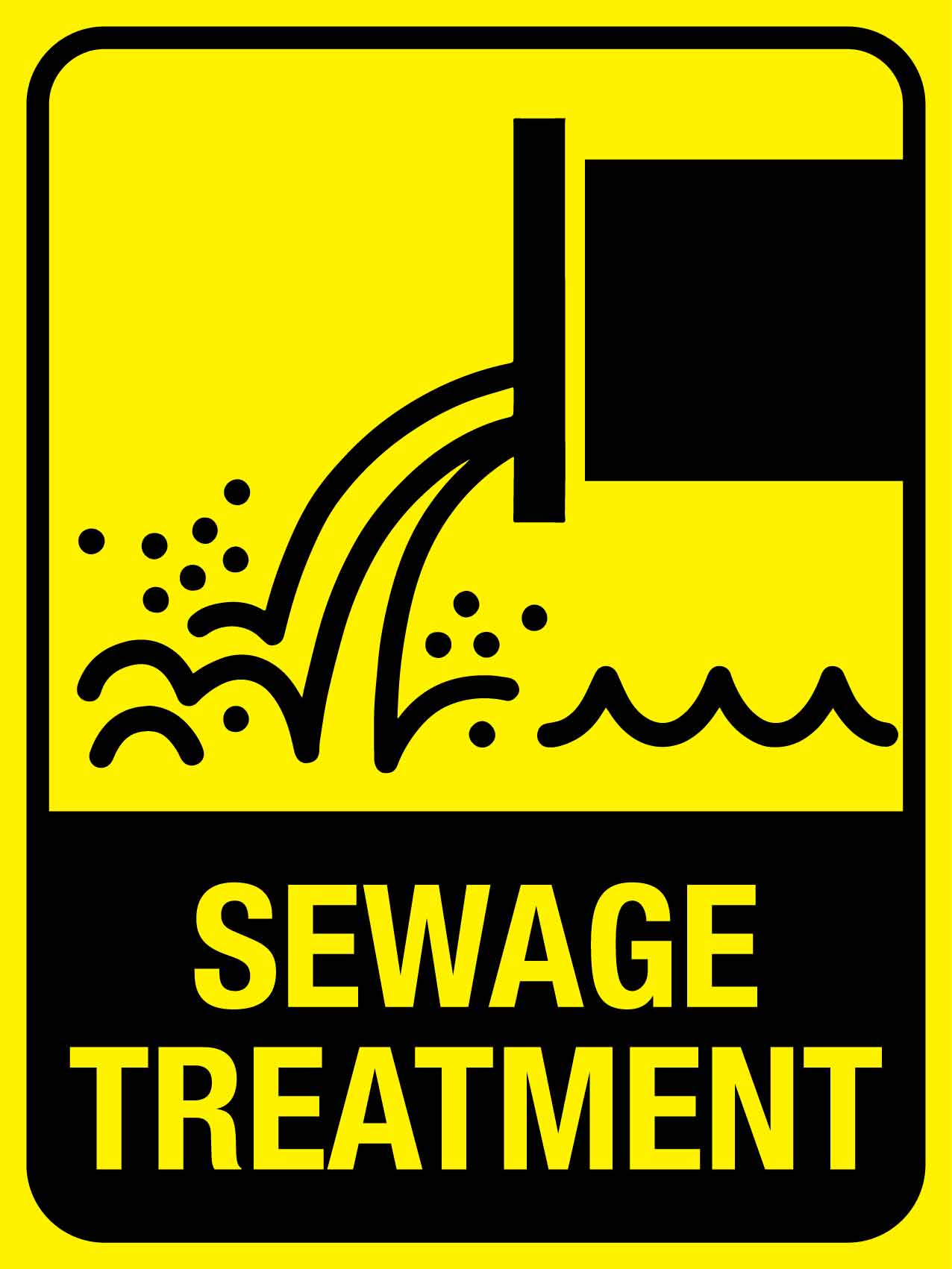 Sewage Treatment Sign