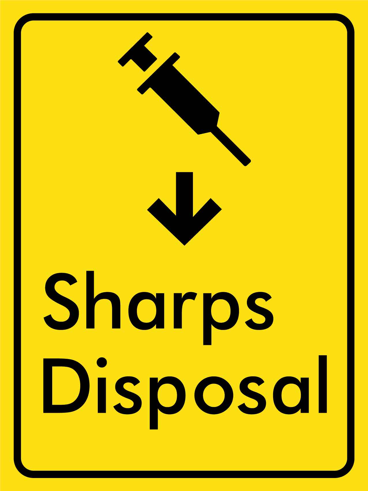 Sharps Disposal Sign