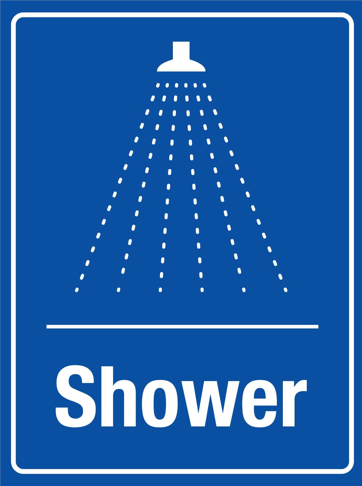 Shower Blue Sign
