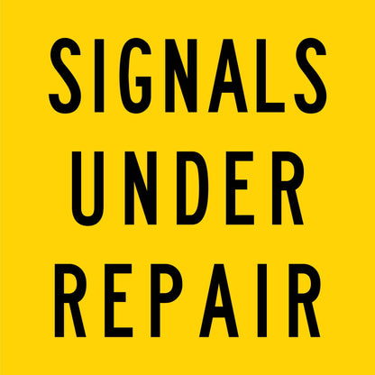 Signals Under Repair Multi Message Traffic Sign