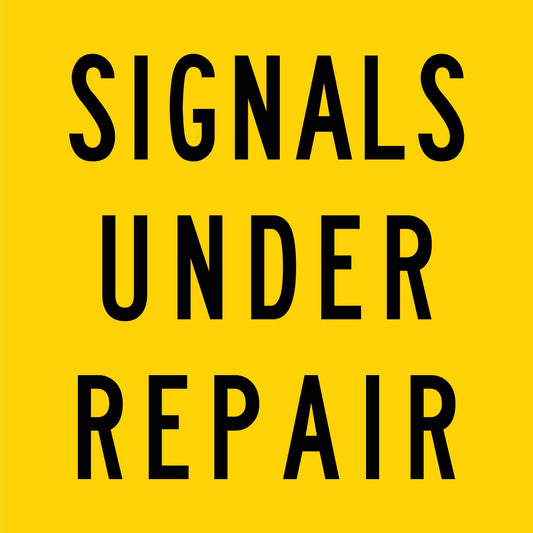 Signals Under Repair Multi Message Traffic Sign