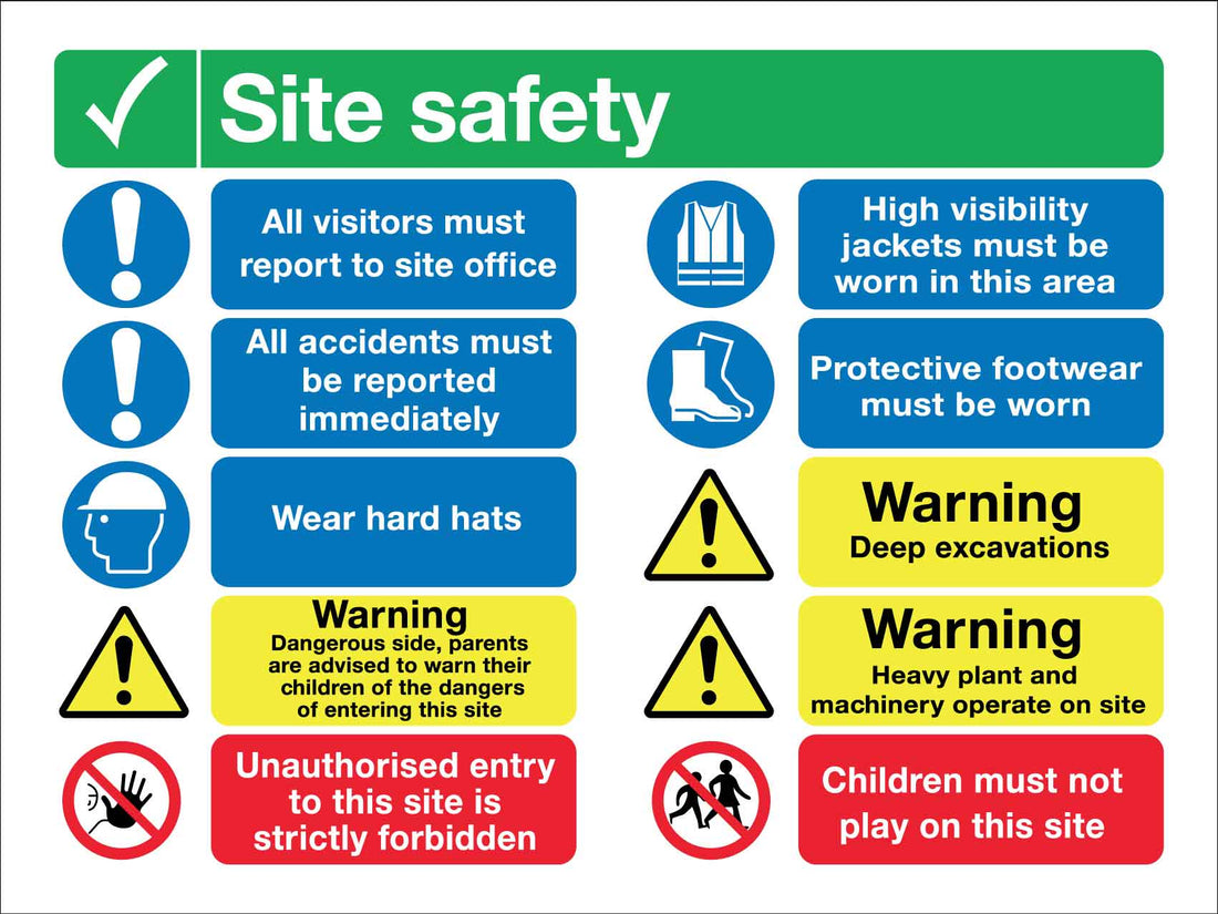 Site Safety Colour Markings OHS Sign – New Signs