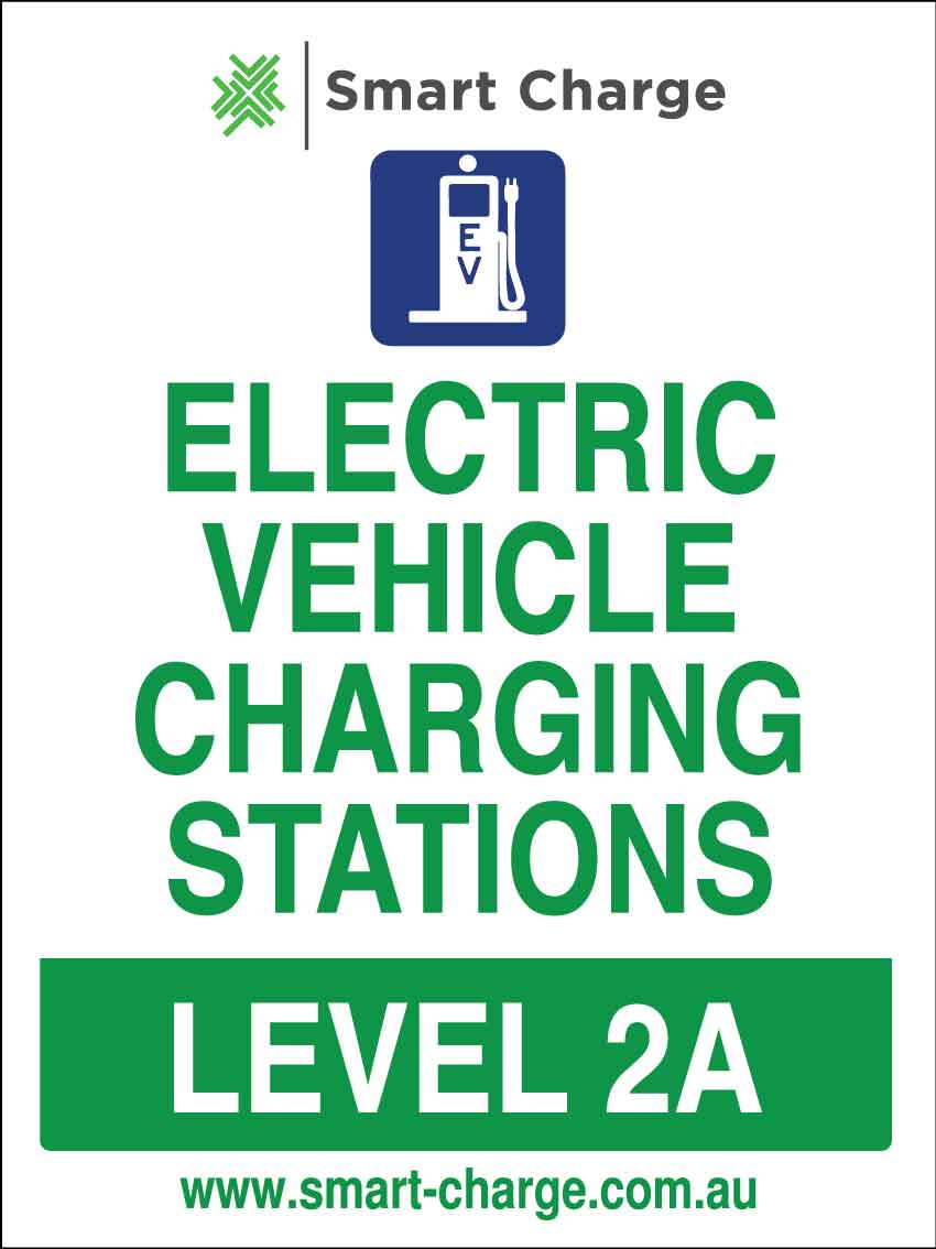 Smart Charge Electric Charging Stations Level 2A Sign
