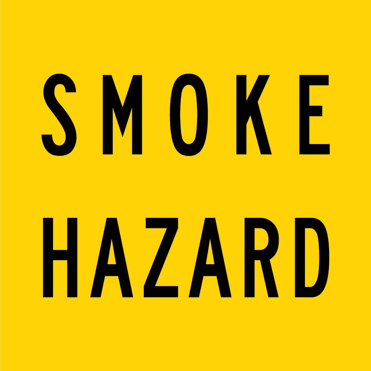 Smoke Hazard Multi Message Traffic Sign