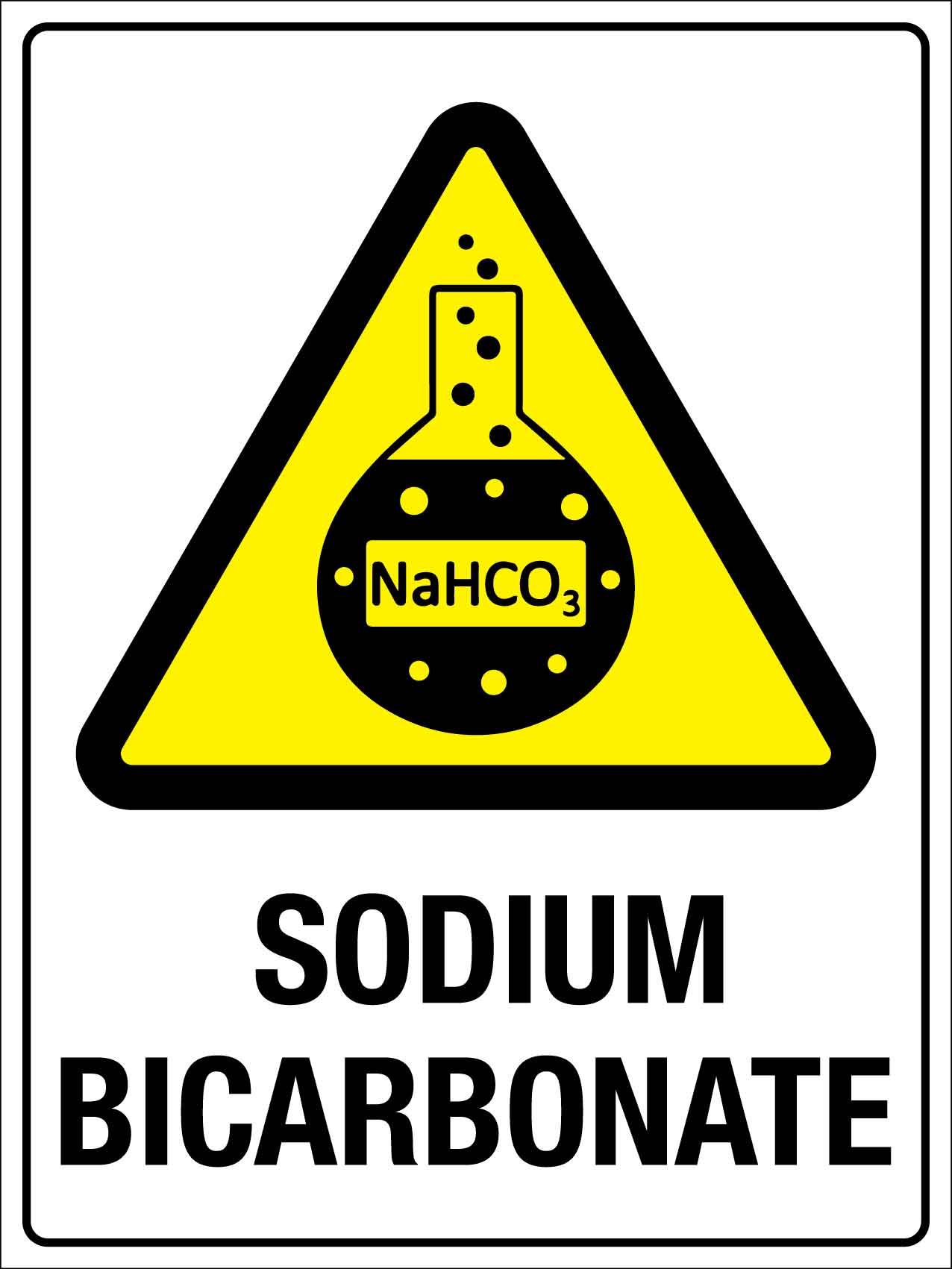 Sodium Bicarbonate Sign New Signs