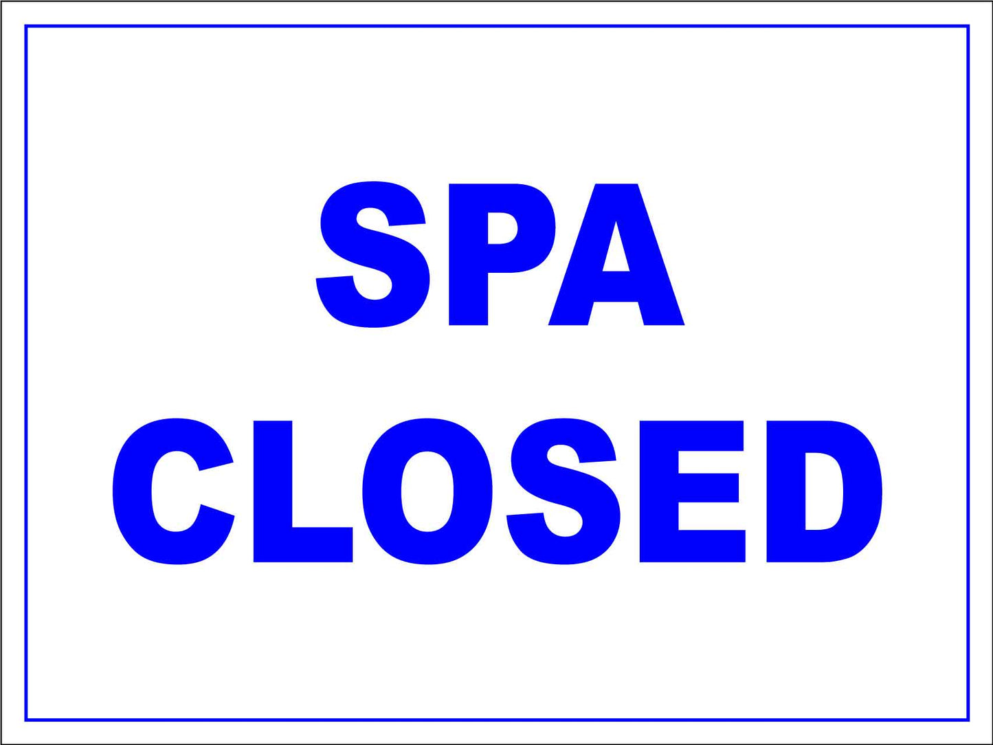 Spa Closed Sign
