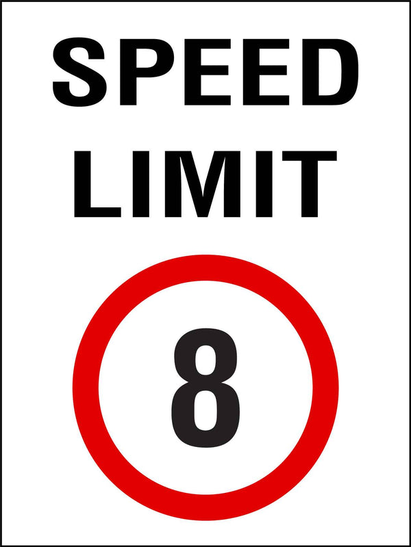 Speed Limit 8km Sign – New Signs