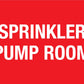 Sprinkler Pump Room Sign