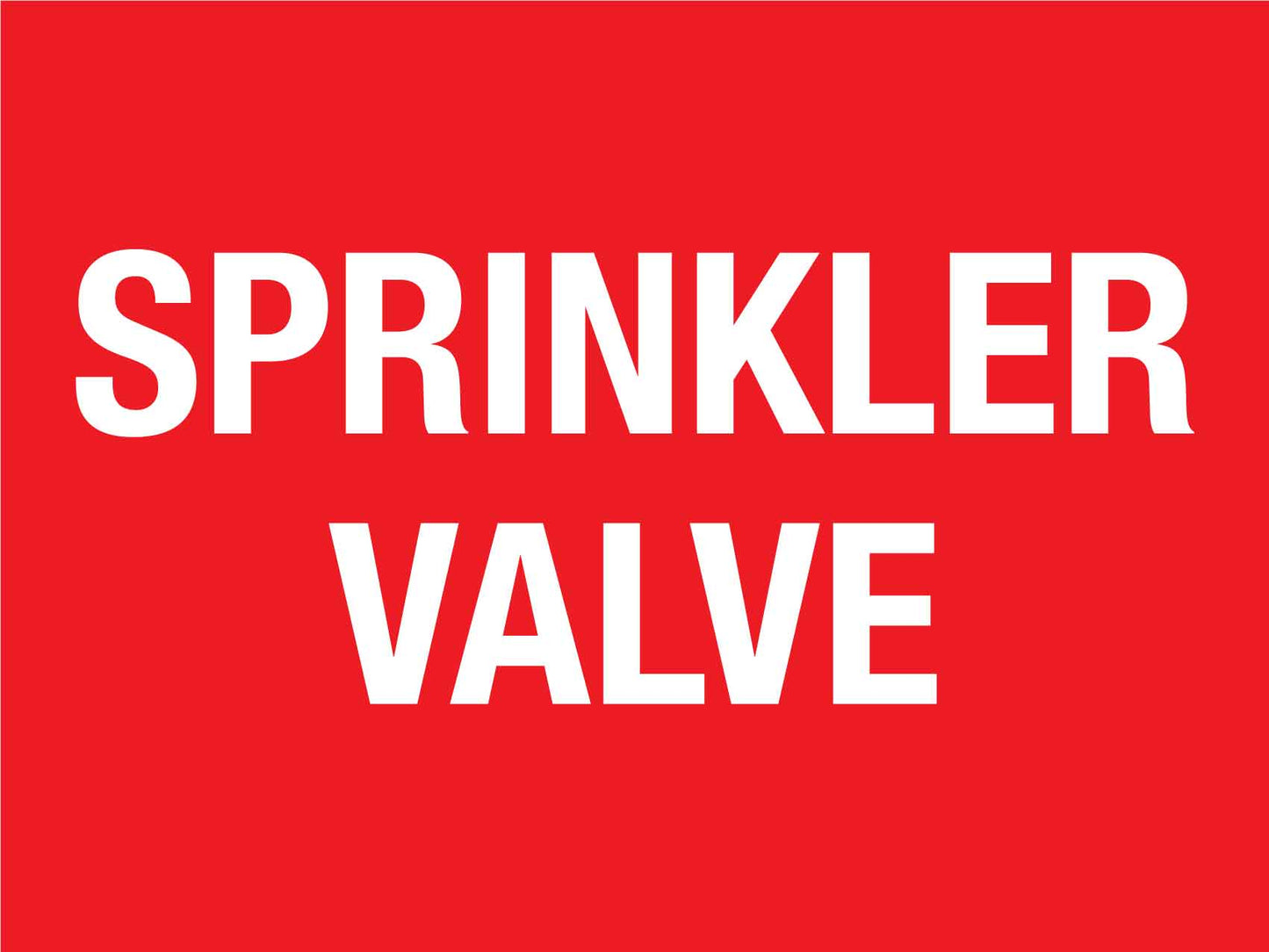 Sprinkler Valve Sign