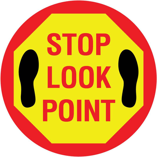 Stop Look Point Decal