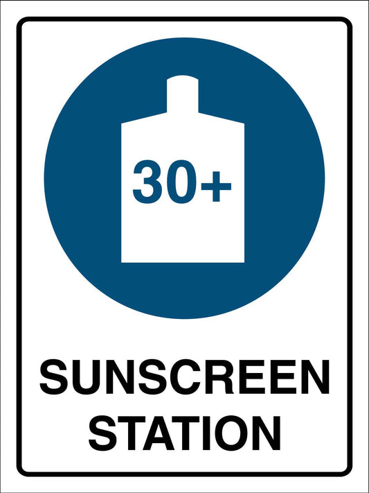 Sunscreen Station Sign