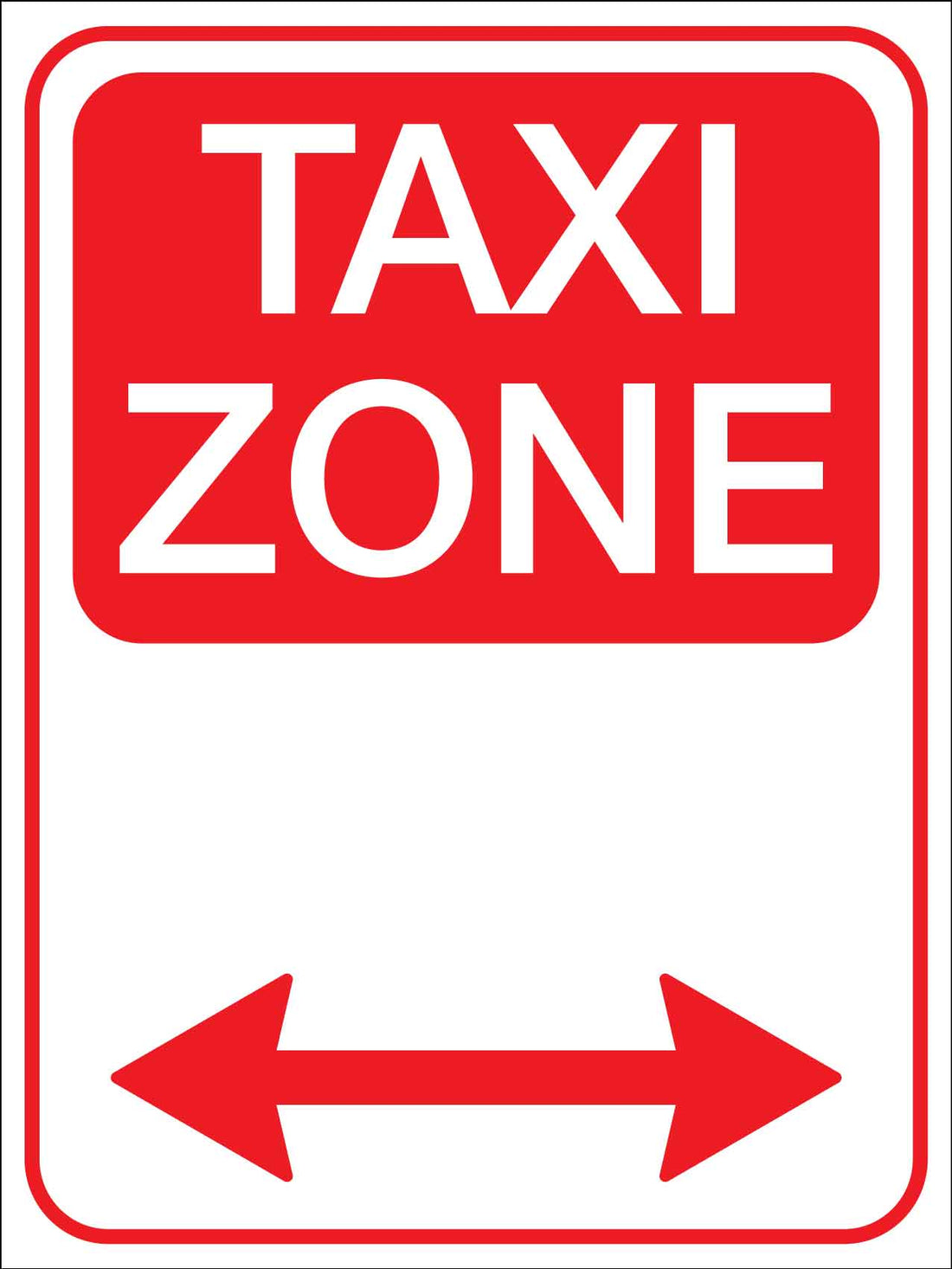 Taxi Zone Sign New Signs