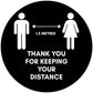 Thank You For Keeping Your Distance Floor Sticker - Anti Slip