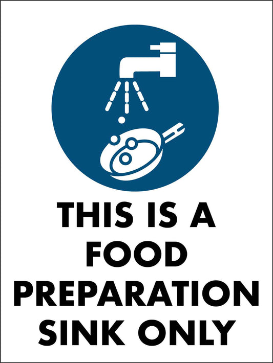 This Is A Food Preparation Sink Only Sign