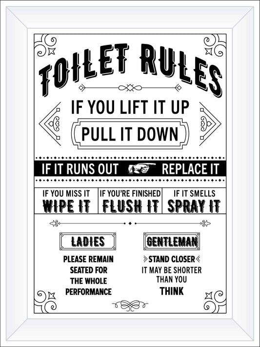 Toilet Rules Sign