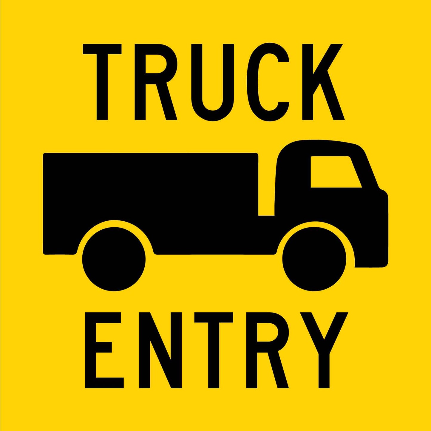 Truck Entry Multi Message Traffic Sign