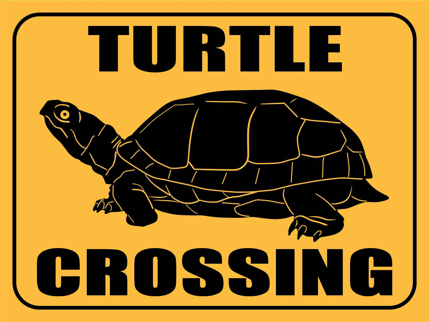 Turtle Crossing Sign