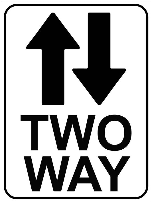 Two Way Traffic Arrows Sign