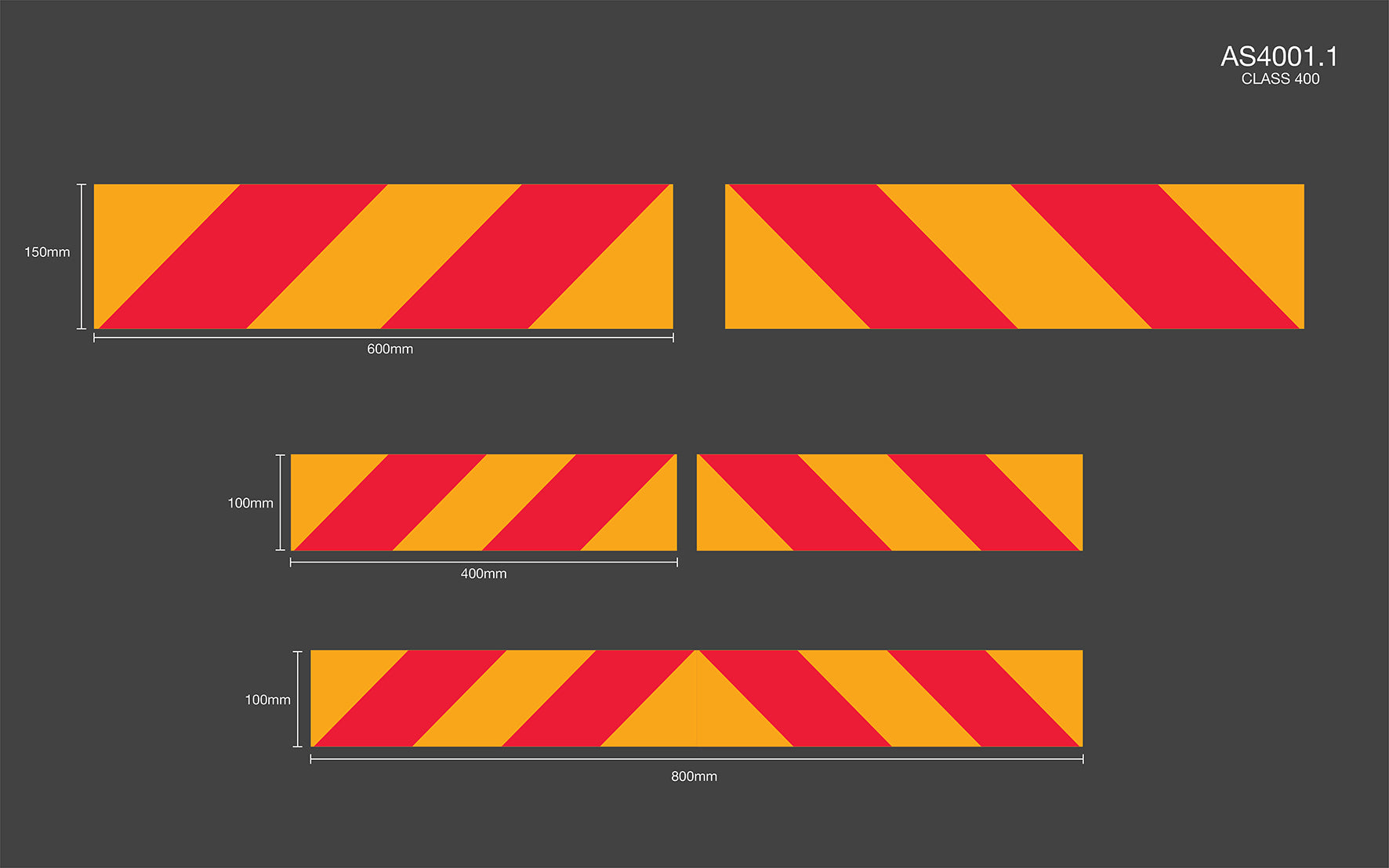 Vehicle Rear Marker Red Yellow Candy Plates (Set) Reflective Sign – New ...