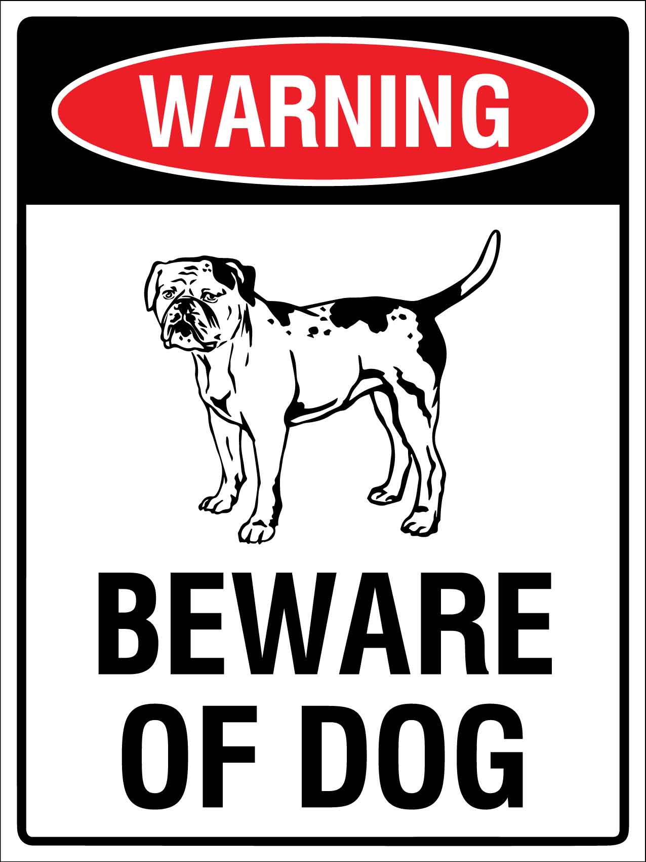 Warning Beware Of Dog Pitbull Sign