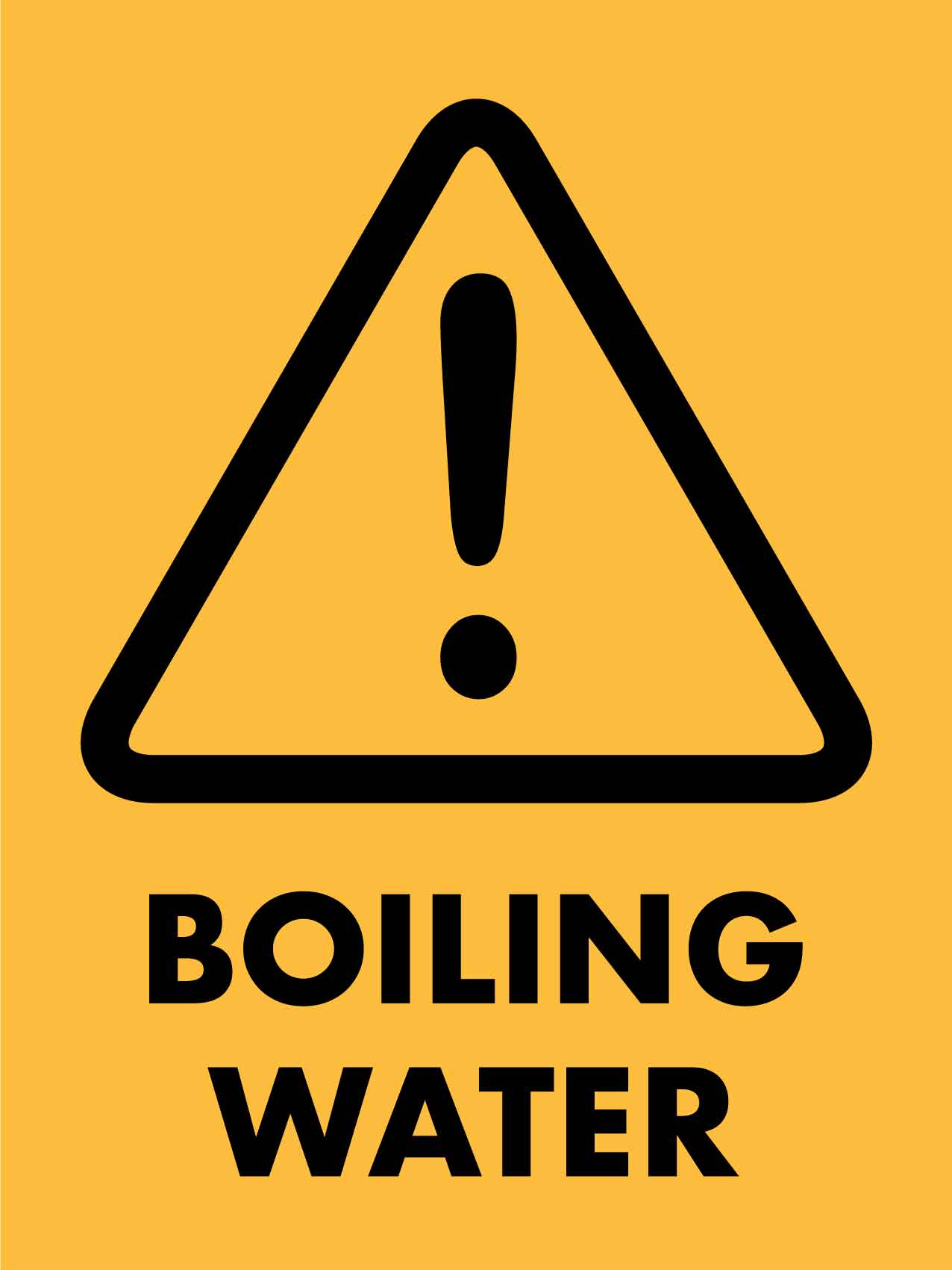 Warning Boiling Water Sign