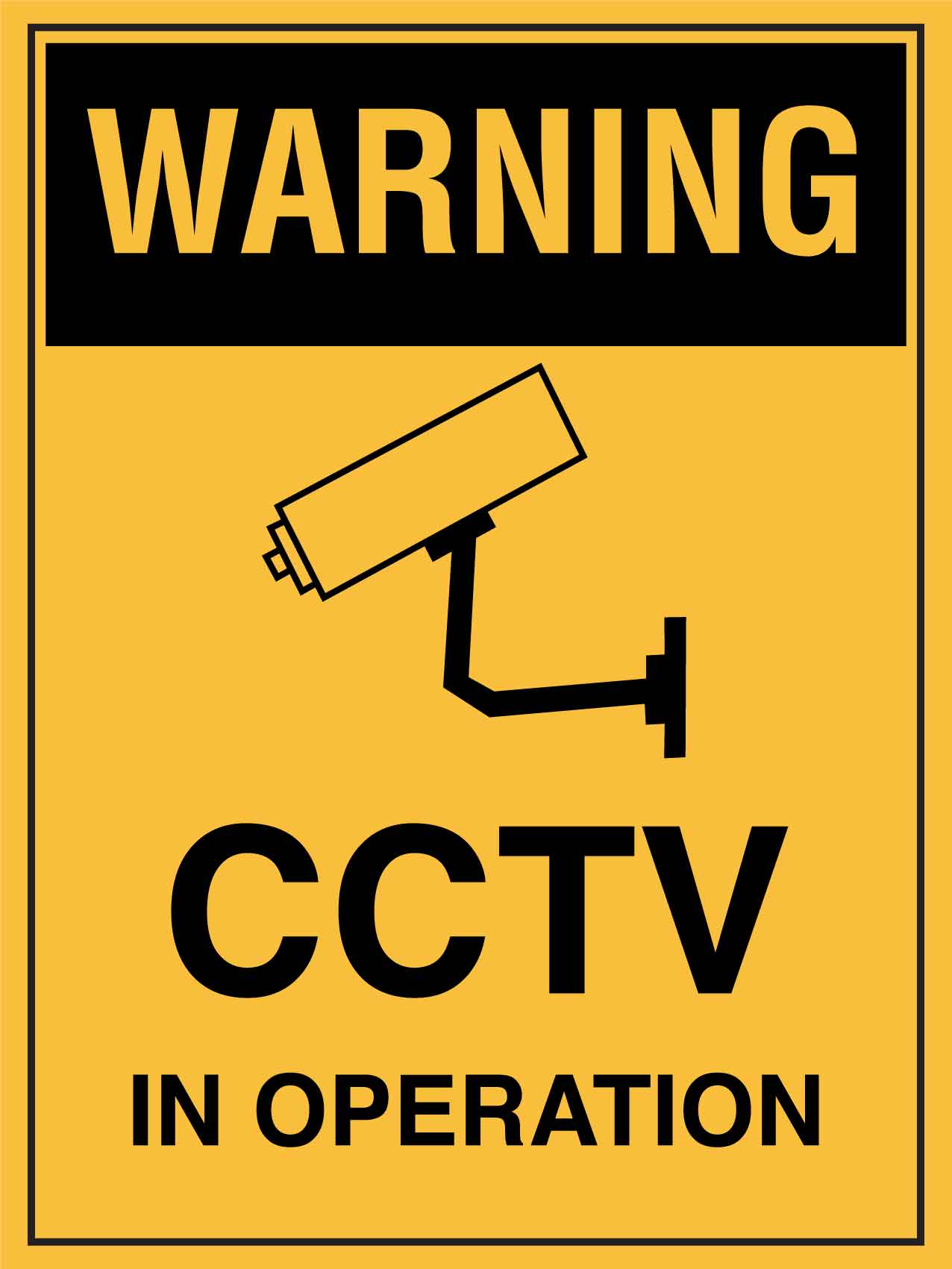 Warning CCTV In Operation Sign