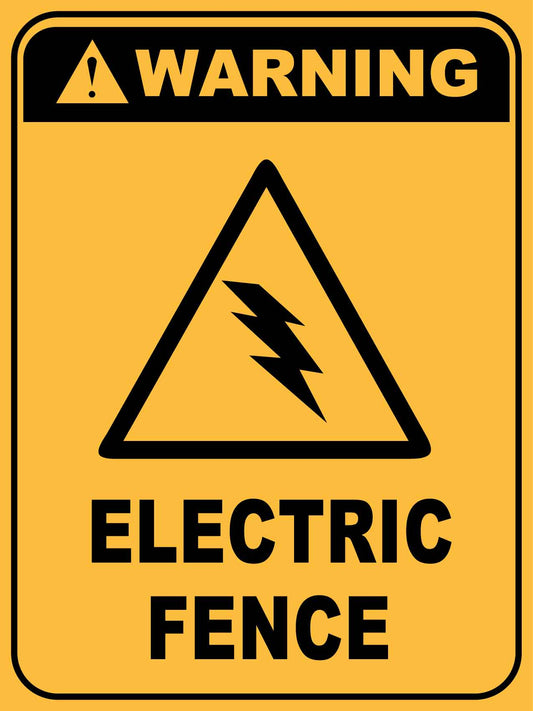 Warning Electric Fence Sign