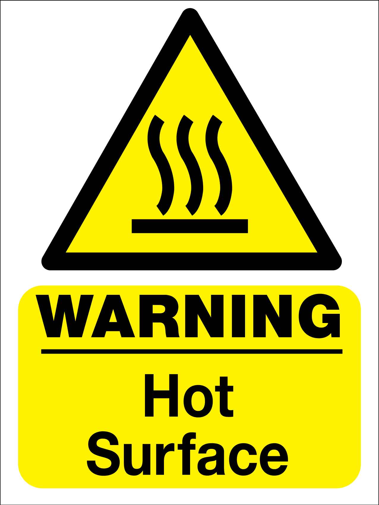 Warning Hot Surface Sign