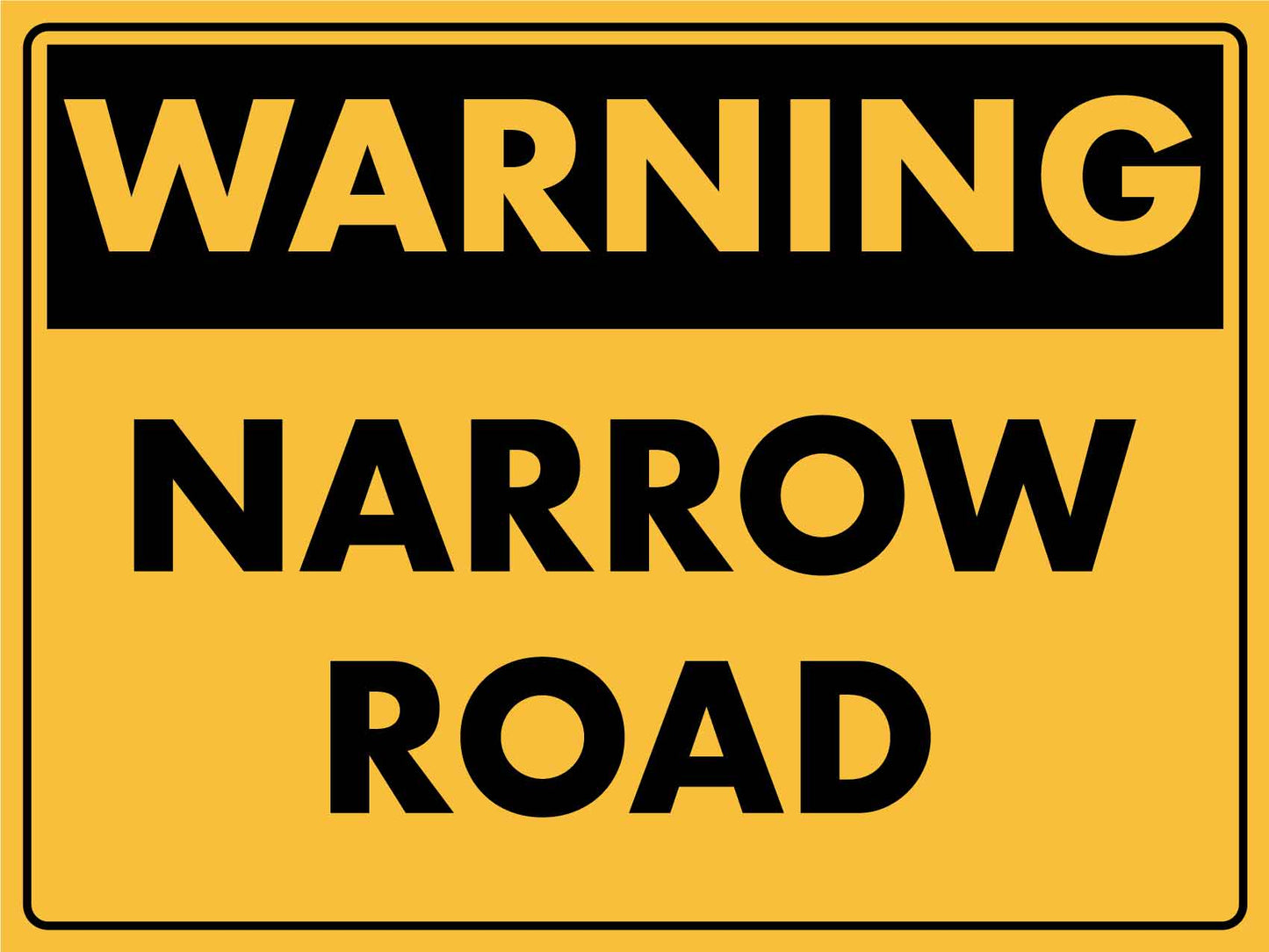 Warning Narrow Road Sign
