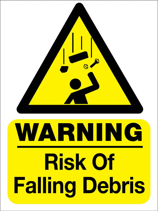 Warning Risk Of Falling Debris Sign