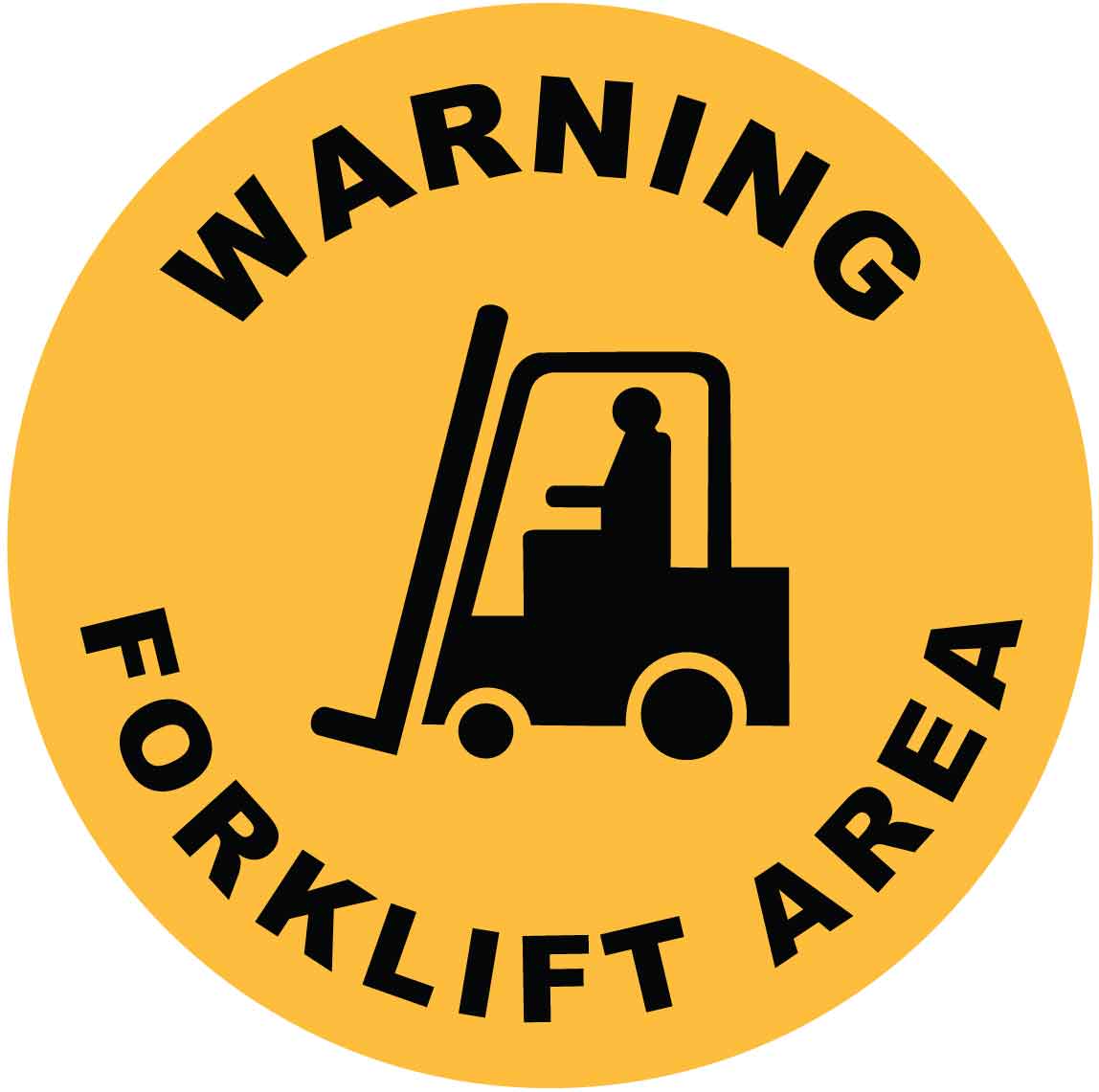 Warning Forklift Area Decal