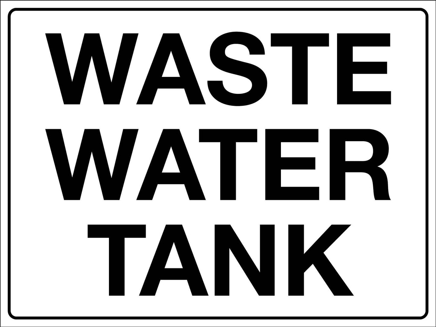 Waste Water Tank Sign