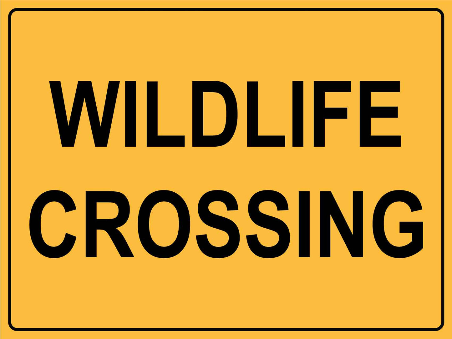 Wildlife Crossing Sign
