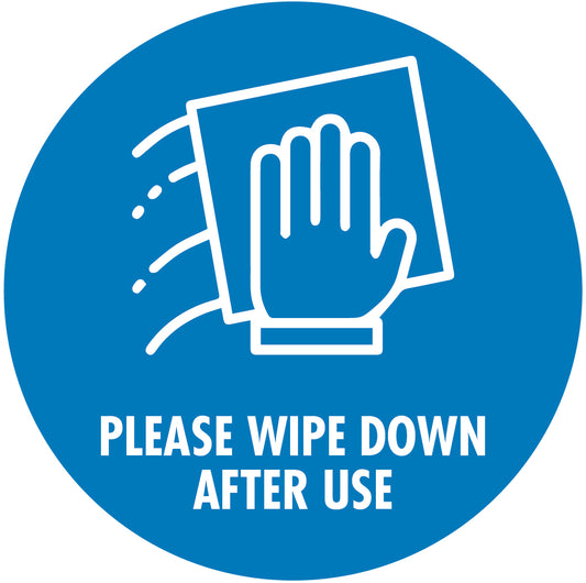 Wipe Down Blue Decal
