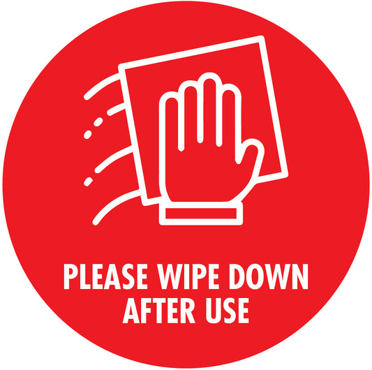 Wipe Down Red Decal