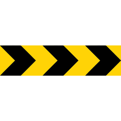 Yellow Black Bold Arrows Long Skinny Multi Message Traffic Sign