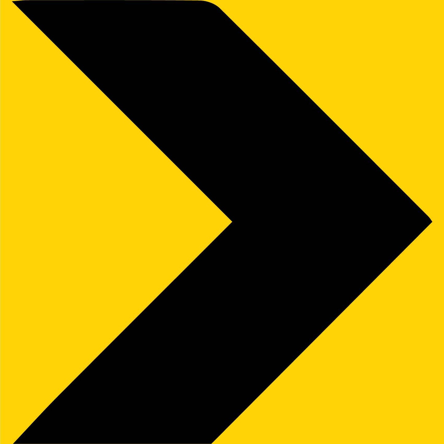 Yellow Bolder Arrow Multi Message Traffic Sign