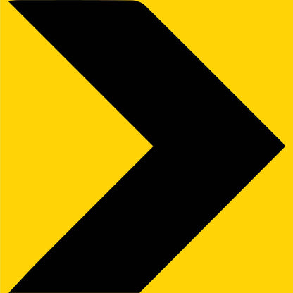 Yellow Bolder Arrow Multi Message Traffic Sign