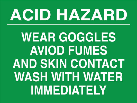 Acid Hazard Sign - New Signs
