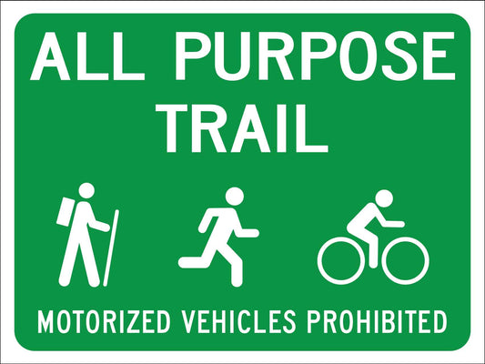 All Purpose Vehicles Prohibited Sign - New Signs