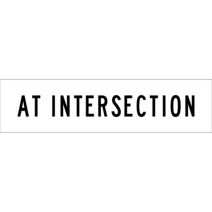 At Intersection Long Skinny Multi Message Traffic Sign - New Signs