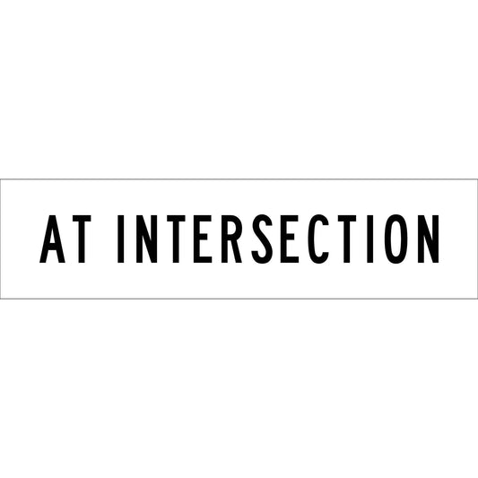 At Intersection Long Skinny Multi Message Traffic Sign - New Signs